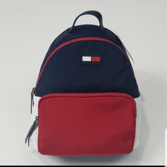tommy hilfiger backpack red blue white